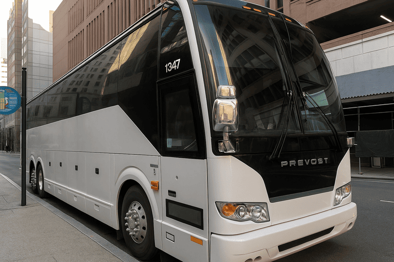 a Charter Bus Rental Missouri City coach bus